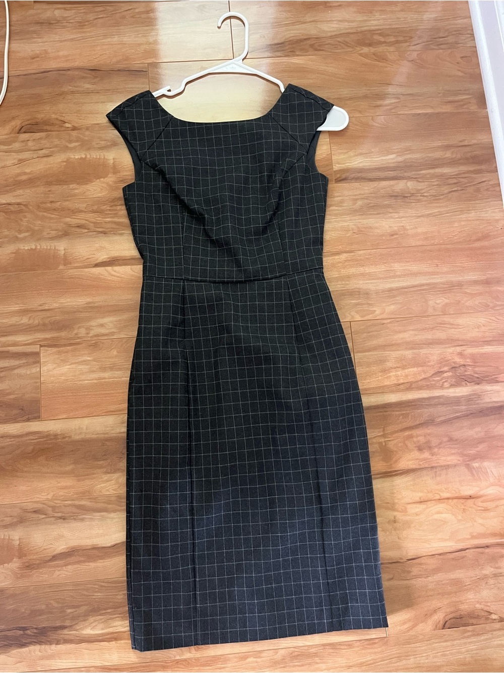 Banana Republic Windowpane Midi Sheath Dress
